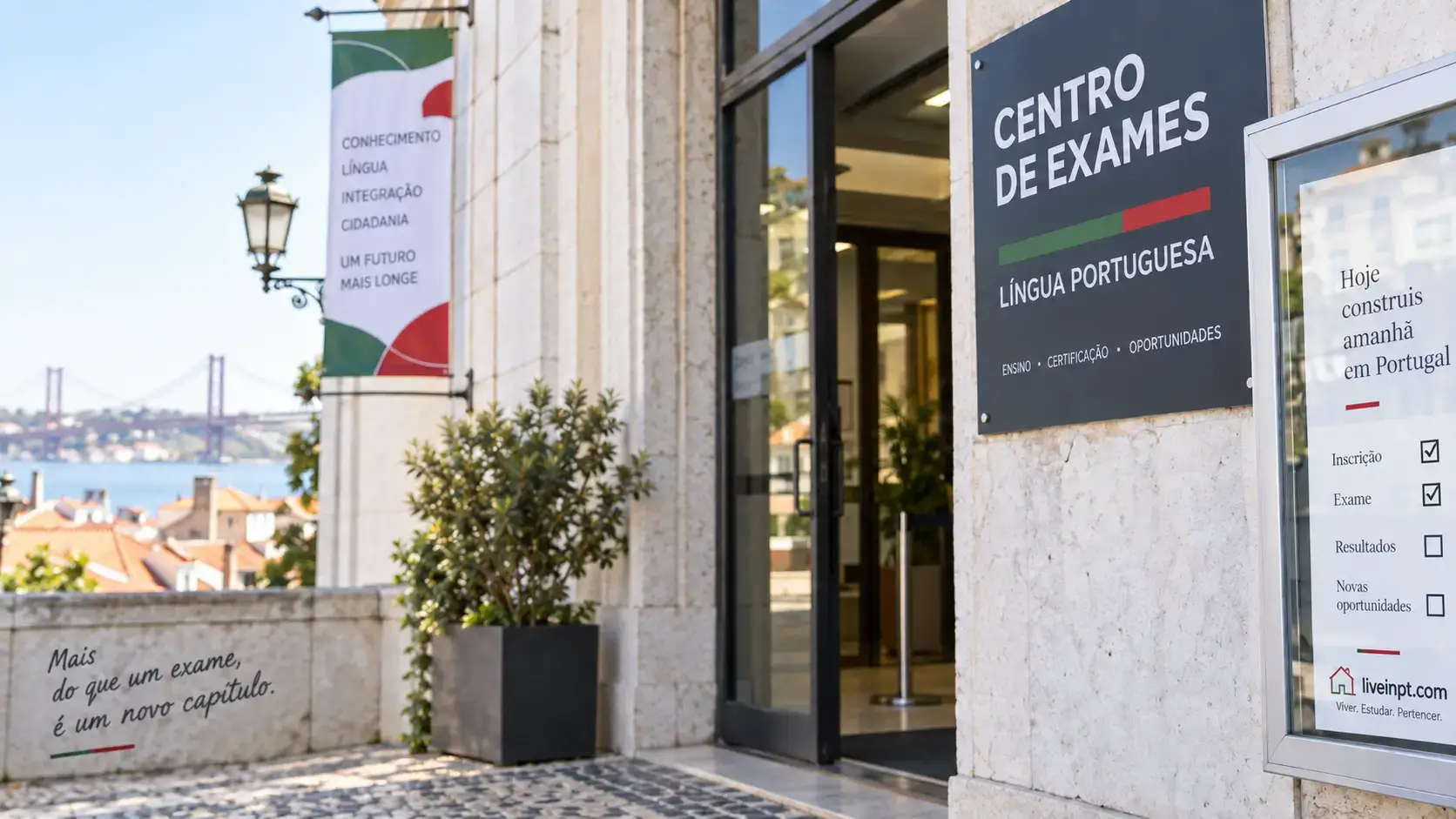 CIPLE A2 Portuguese exam preparation with European Portuguese notes and Portugal flag