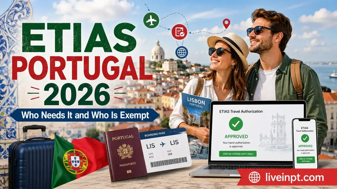 ETIAS Portugal Schengen border control point with European passport on desk