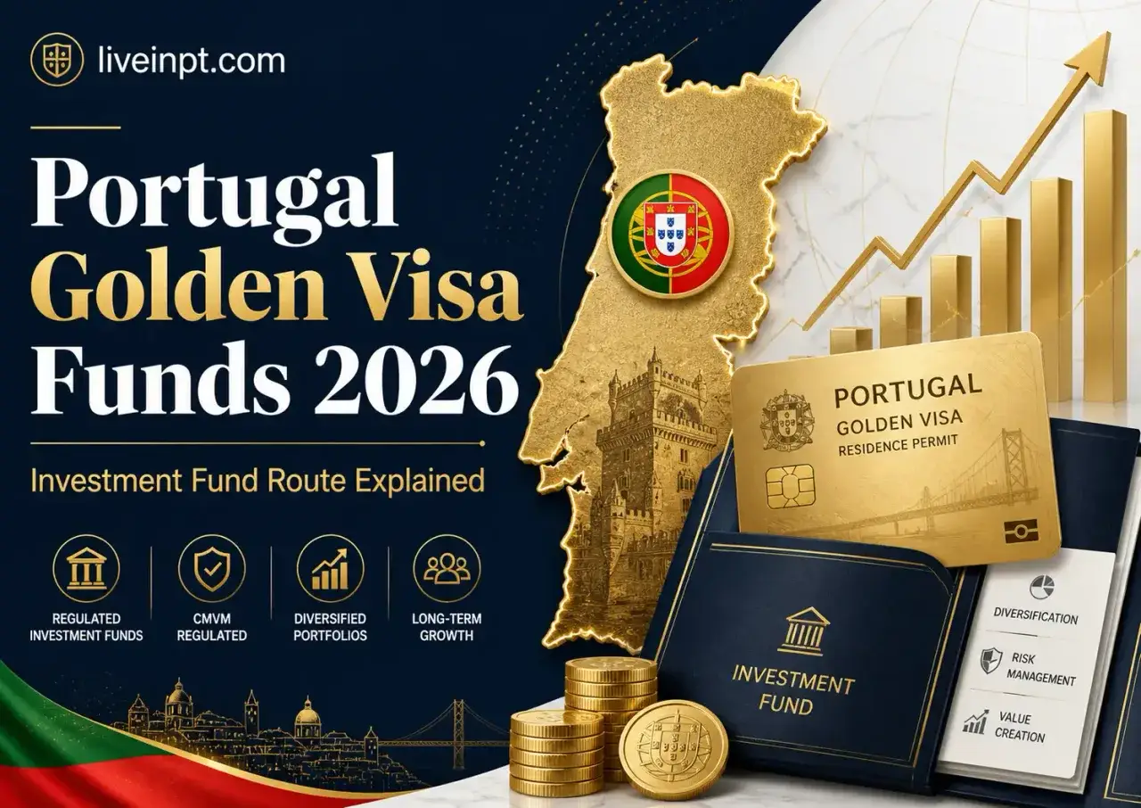 Portugal Golden Visa investment fund application documents including CMVM fund prospectus and ARI form