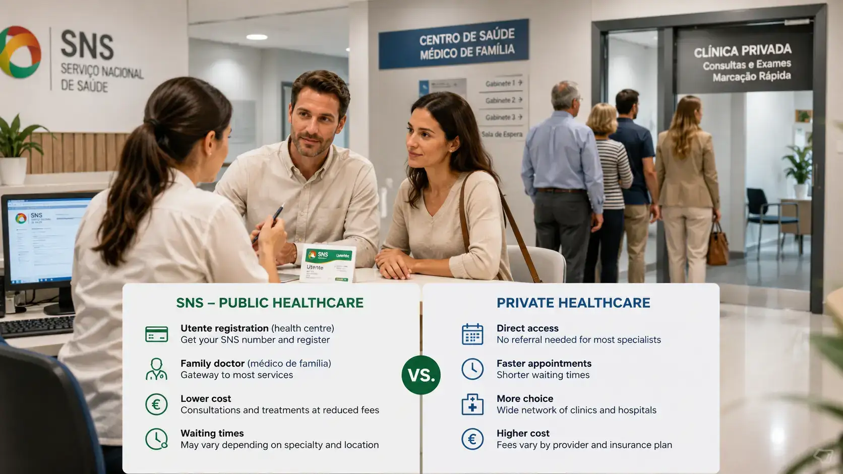 Public and private healthcare options for foreigners in Portugal