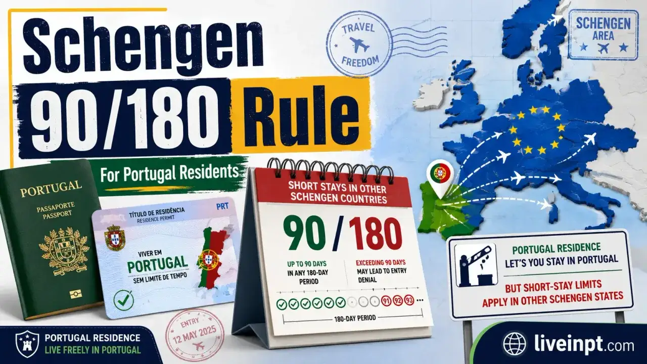 Schengen 90 180 rule Portugal residence card and travel calendar