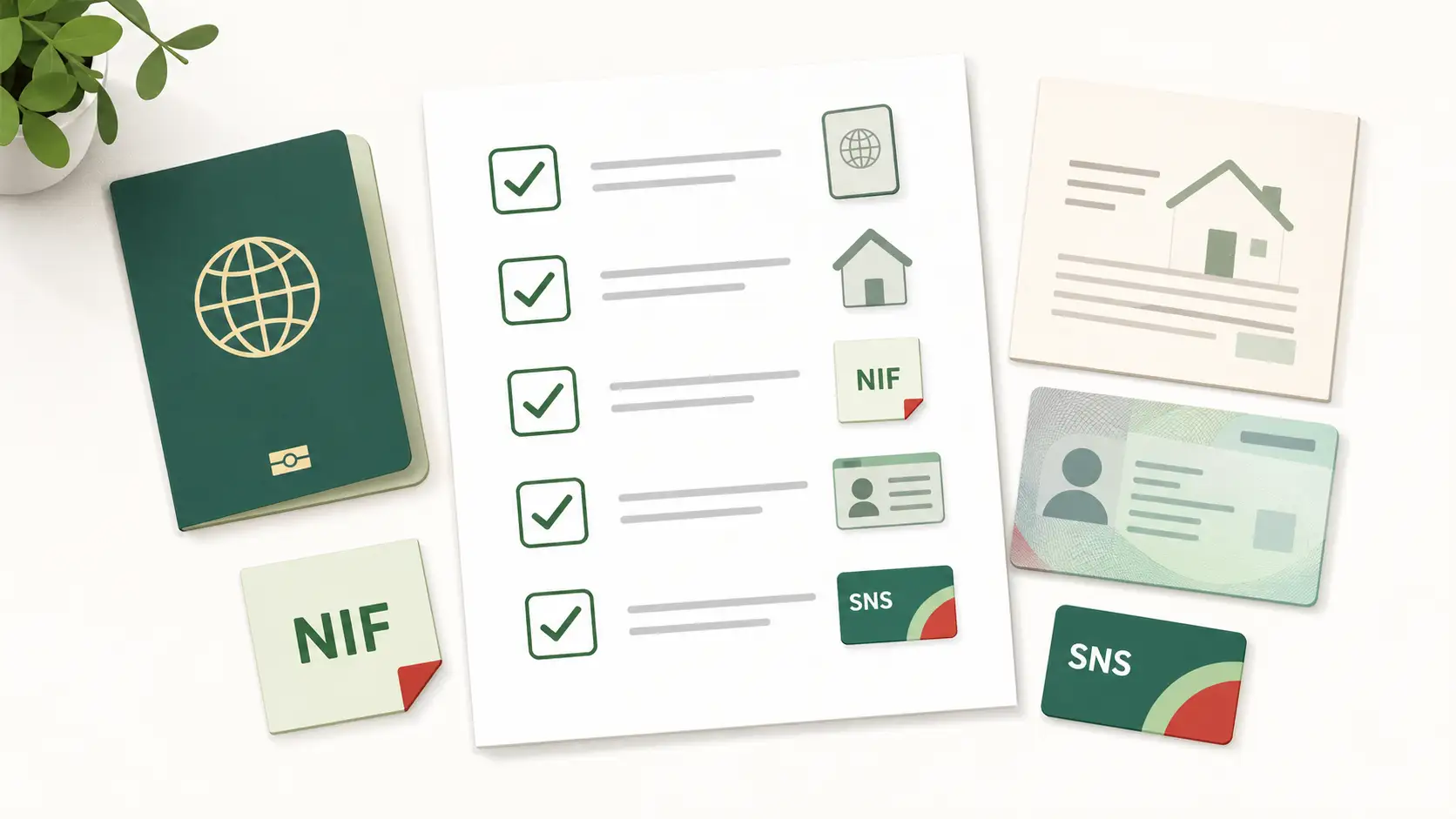 Checklist of documents for requesting a Portuguese SNS utente number